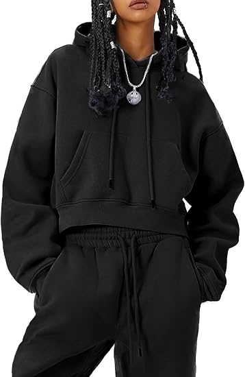 Fleece Hooded 2-Piece Tracksuit Set