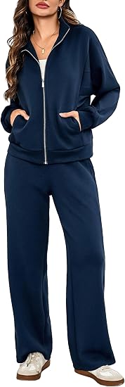 2-Piece Activewear Zip-Up Tracksuit Set