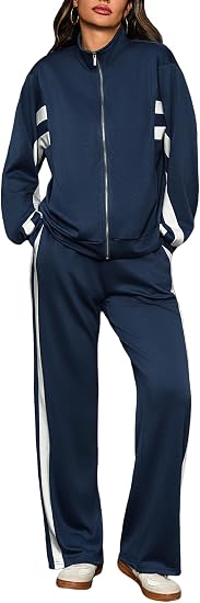 2-Piece Activewear Zip-Up Tracksuit Set
