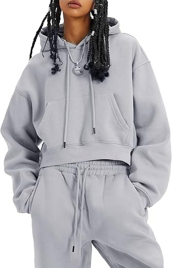 Fleece Hooded 2-Piece Tracksuit Set