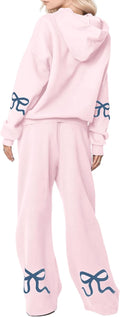 Bow Graphic Hoodie & Sweatpants Set