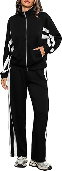 2-Piece Activewear Zip-Up Tracksuit Set