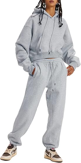 Fleece Hooded 2-Piece Tracksuit Set