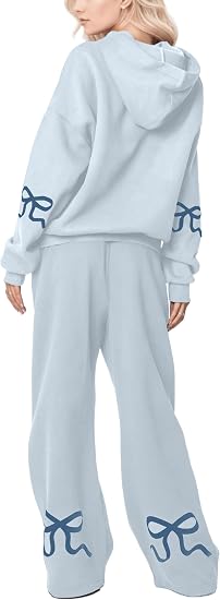 Bow Graphic Hoodie & Sweatpants Set