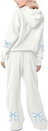 Bow Graphic Hoodie & Sweatpants Set
