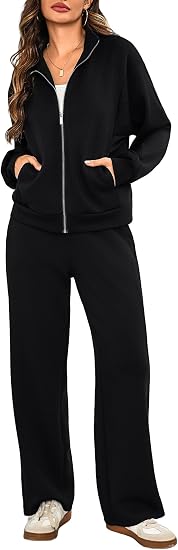 2-Piece Activewear Zip-Up Tracksuit Set
