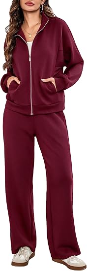 2-Piece Activewear Zip-Up Tracksuit Set