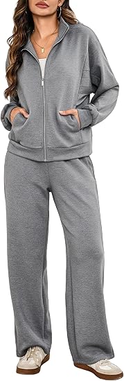 2-Piece Activewear Zip-Up Tracksuit Set