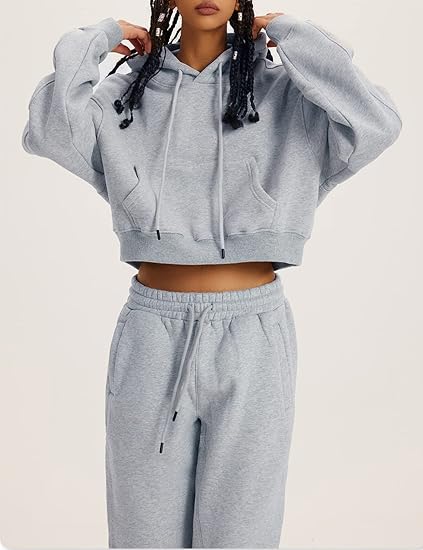 Fleece Hooded 2-Piece Tracksuit Set