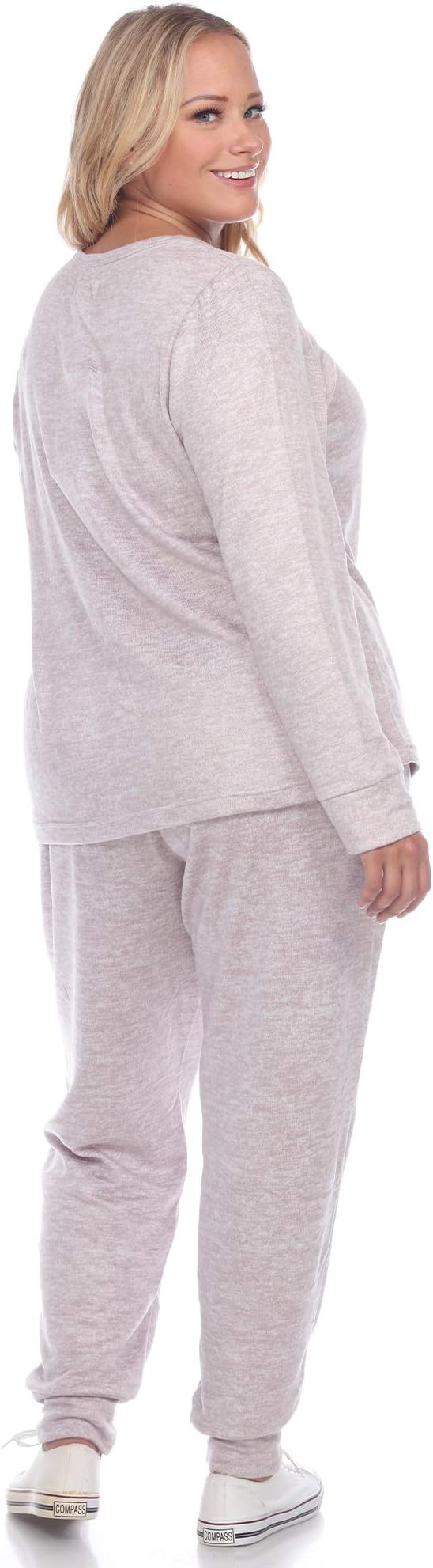Plus Size 2-Piece Lounge Set – White Mark