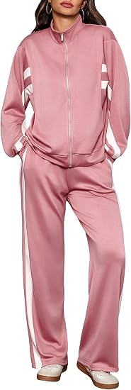 2-Piece Activewear Zip-Up Tracksuit Set