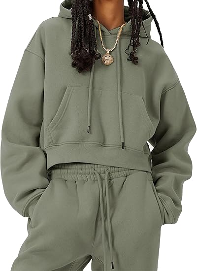 Fleece Hooded 2-Piece Tracksuit Set