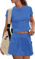 Ribbed Top & Skort 2-Piece Set