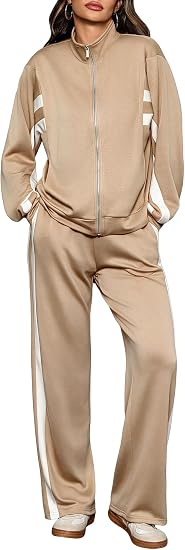 2-Piece Activewear Zip-Up Tracksuit Set