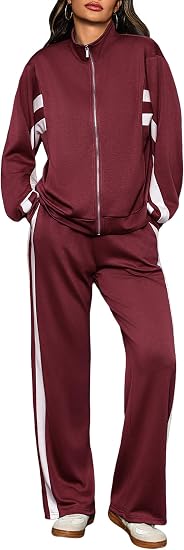 2-Piece Activewear Zip-Up Tracksuit Set