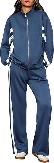 2-Piece Activewear Zip-Up Tracksuit Set