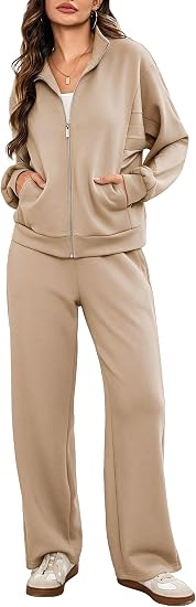 2-Piece Activewear Zip-Up Tracksuit Set