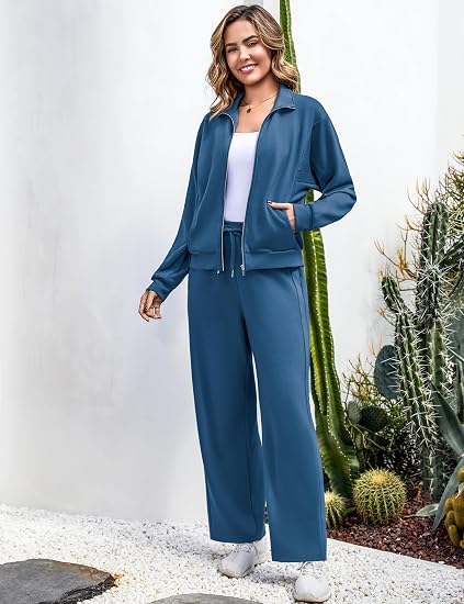 2-Piece Activewear Zip-Up Tracksuit Set