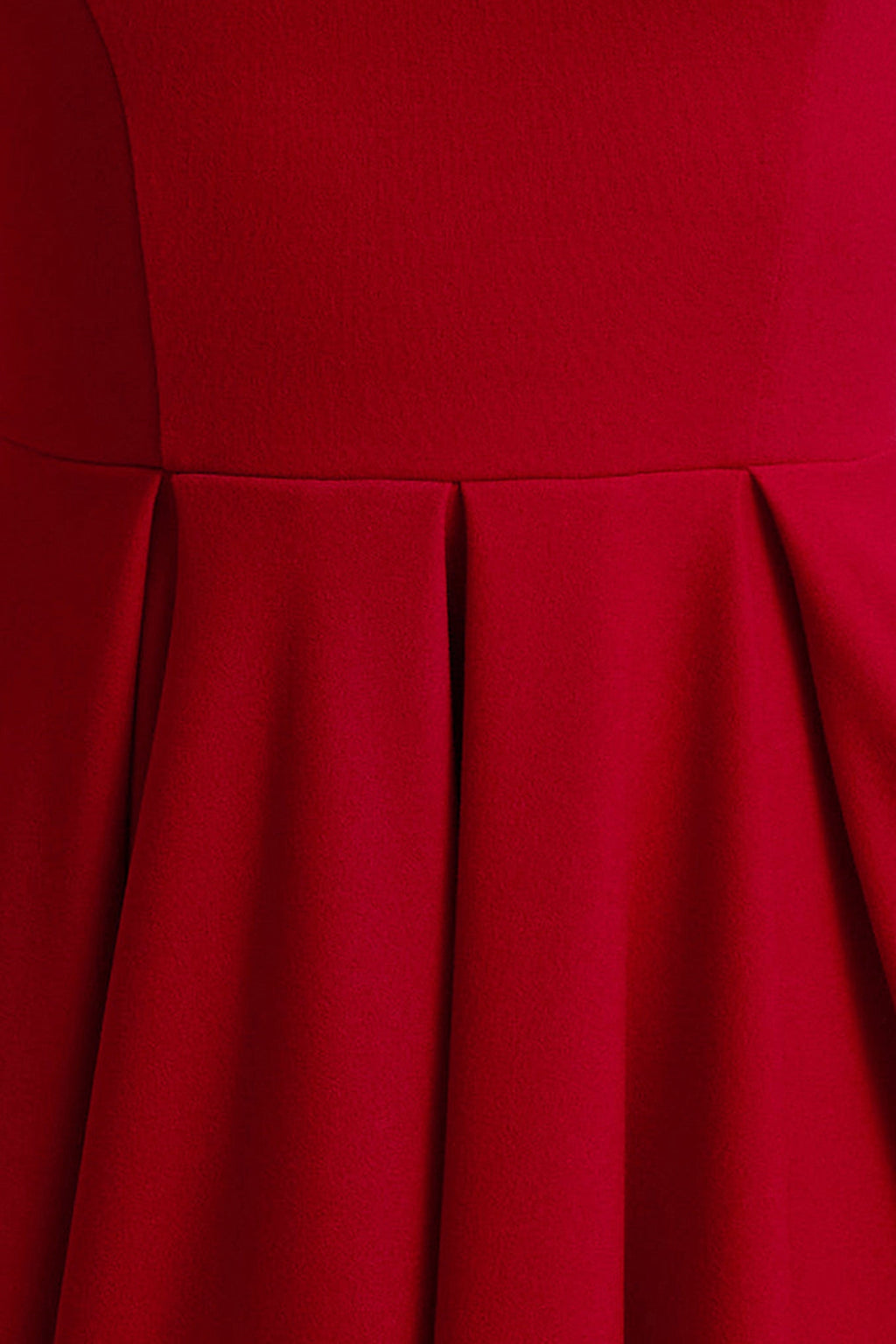 Parina | Red Strappy Volume-Hem Midi Dress